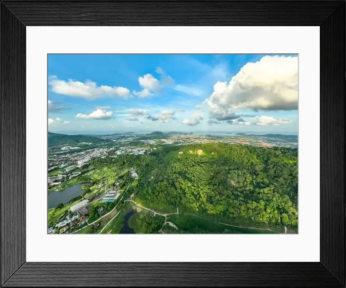Framed Print : Aerial view of residential houses and driveways neighborhood during in sunny time Framed Print : Aerial view of residential houses and driveways neighborhood during in sunny time
