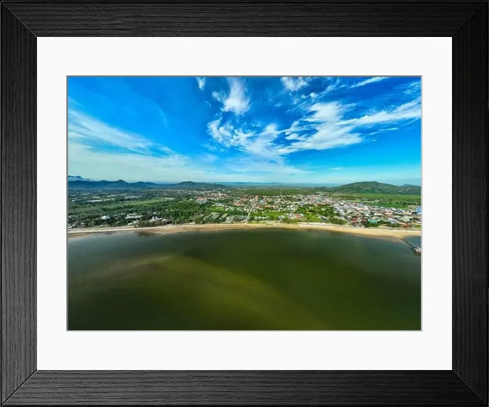 Framed Print : Beautiful sea summer landscape in high travel season in Thailand Framed Print : Beautiful sea summer landscape in high travel season in Thailand