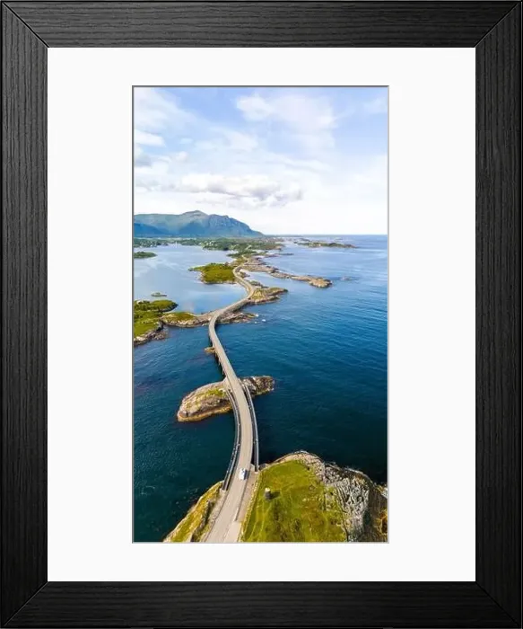 Framed Print : An aerial view of a winding road Framed Print : An aerial view of a winding road