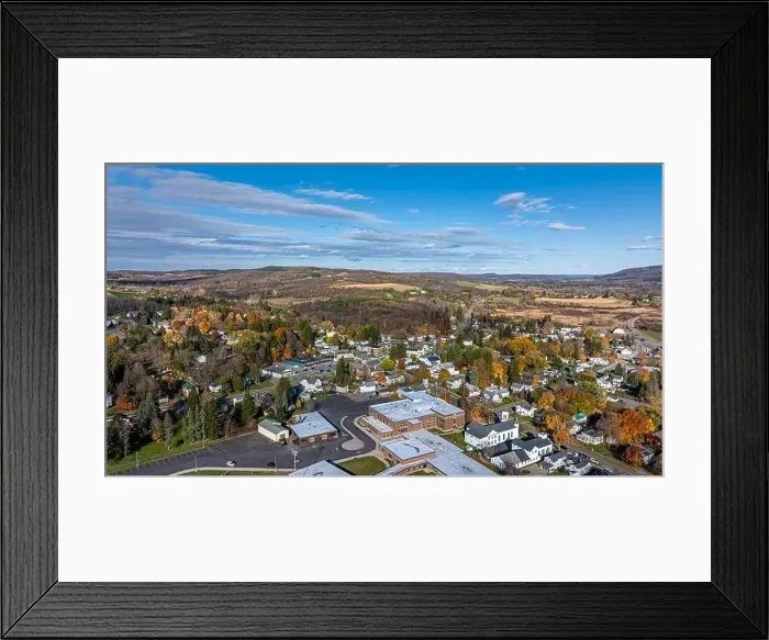 Framed Print : Aerial photo of fall foliage surrounding the Village of Tully, Onondaga County, New York State, October 2024 Framed Print : Aerial photo of fall foliage surrounding the Village of Tully, Onondaga County, New York State, October 2024