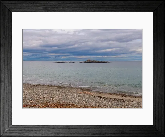 Framed Print : Black Rock in a cloudy from Black Rock Beach of Cohasset in town of Hull, Massachusetts MA, USA Framed Print : Black Rock in a cloudy from Black Rock Beach of Cohasset in town of Hull, Massachusetts MA, USA