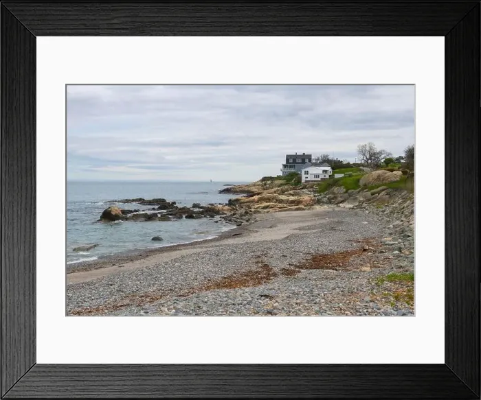 Framed Print : Black Rock Beach aerial view in a cloudy in town of Cohasset, Massachusetts MA, USA Framed Print : Black Rock Beach aerial view in a cloudy in town of Cohasset, Massachusetts MA, USA