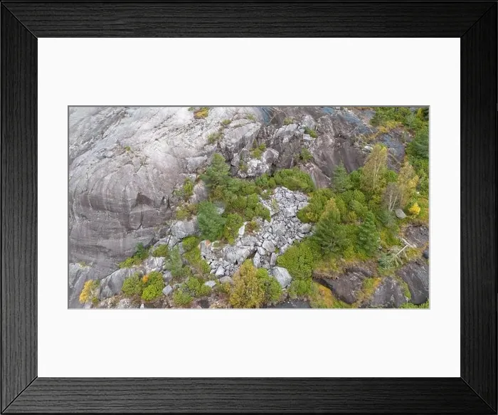 Framed Print : A scenic view of a mountainous landscape featuring lush green forests Framed Print : A scenic view of a mountainous landscape featuring lush green forests