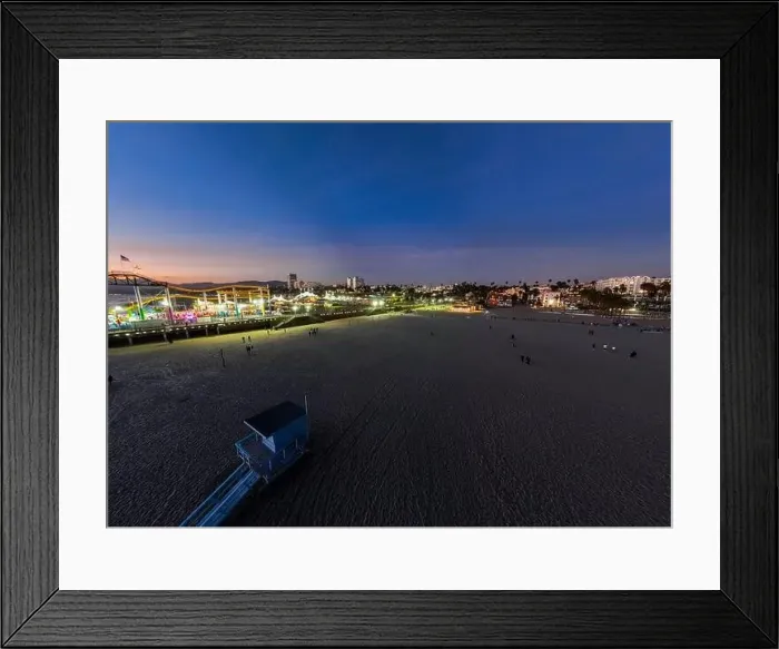 Framed Print : The Santa Monica Beach Pier in California Framed Print : The Santa Monica Beach Pier in California