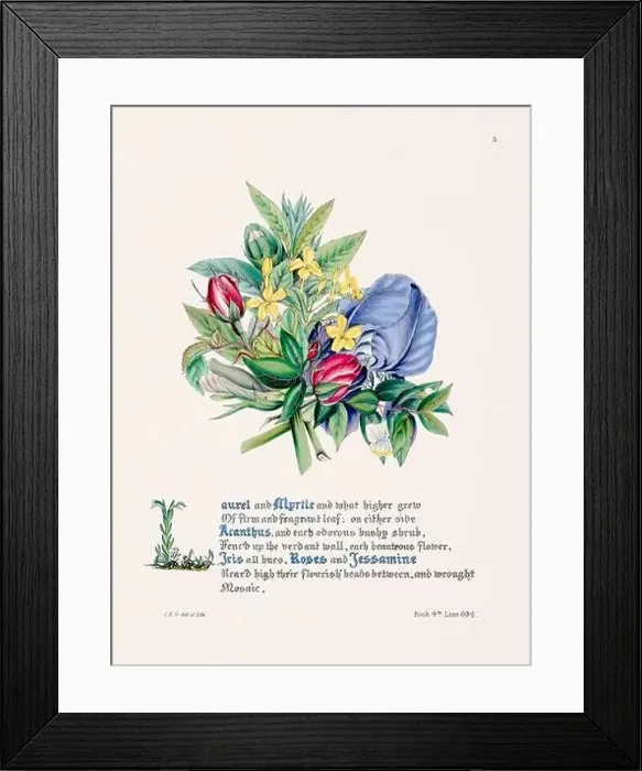 Framed Print : Floral bouquet illustration Framed Print : Floral bouquet illustration