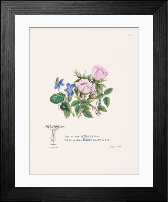 Framed Print : Floral bouquet illustration Framed Print : Floral bouquet illustration