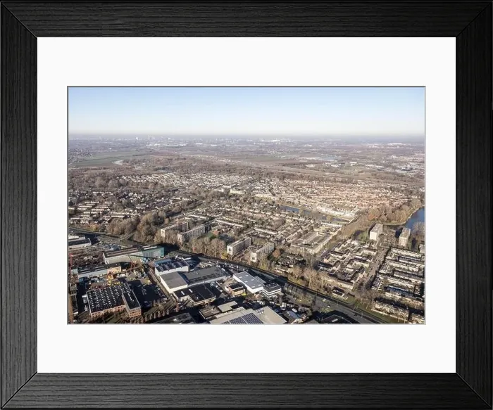 Framed Print : Aerial view city Dordrecht with downtown residential area, The Netherlands Framed Print : Aerial view city Dordrecht with downtown residential area, The Netherlands