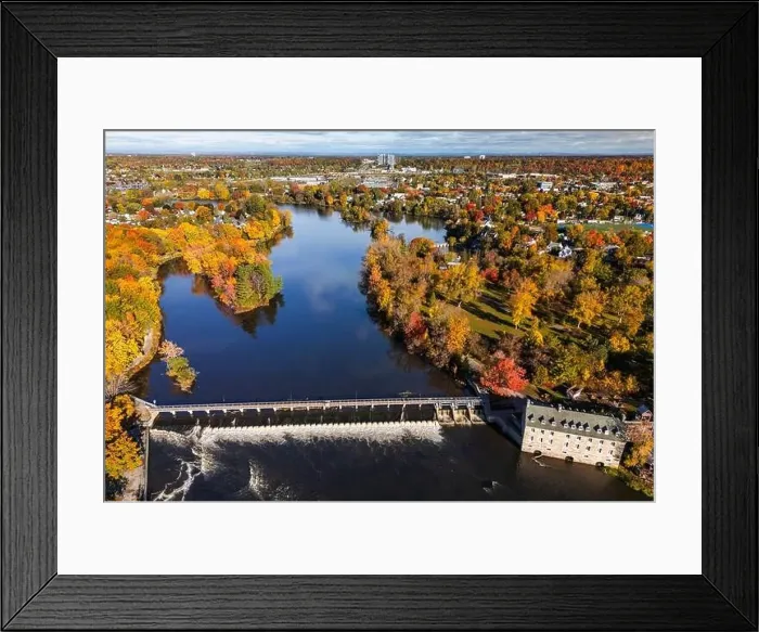 Framed Print : Aerial view of Laval and Terrebonne in Quebec, Canada Framed Print : Aerial view of Laval and Terrebonne in Quebec, Canada