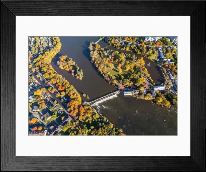Framed Print : Aerial view of Laval and Terrebonne in Quebec, Canada Framed Print : Aerial view of Laval and Terrebonne in Quebec, Canada