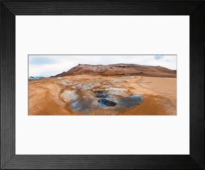 Framed Print : Aerial view of Hverir Geothermal Area in Iceland Framed Print : Aerial view of Hverir Geothermal Area in Iceland