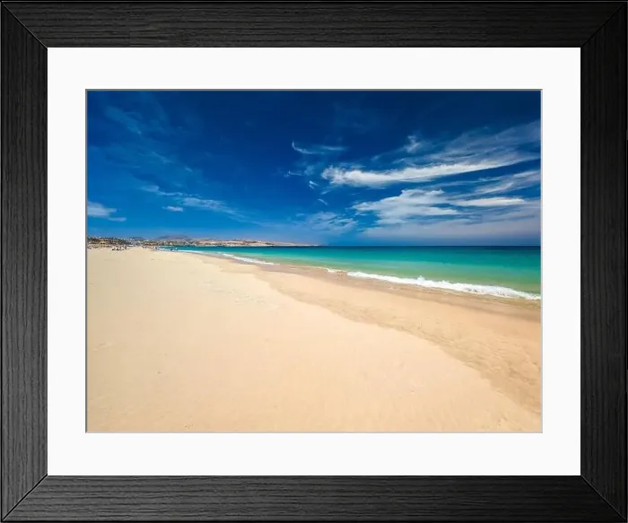 Framed Print : Aerial drone view of Costa Calma beach during the sunset, Fuerteventura, Canary Islands, Spain Framed Print : Aerial drone view of Costa Calma beach during the sunset, Fuerteventura, Canary Islands, Spain