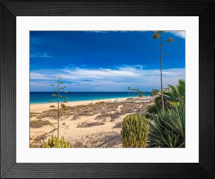 Framed Print : Aerial drone view of Costa Calma beach during the sunset, Fuerteventura, Canary Islands, Spain Framed Print : Aerial drone view of Costa Calma beach during the sunset, Fuerteventura, Canary Islands, Spain