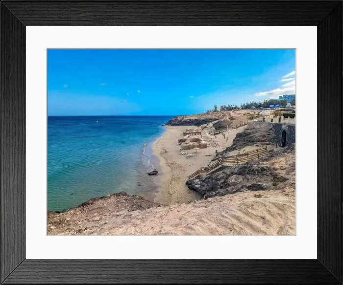 Framed Print : Aerial drone view of Costa Calma beach during the sunset, Fuerteventura, Canary Islands, Spain Framed Print : Aerial drone view of Costa Calma beach during the sunset, Fuerteventura, Canary Islands, Spain