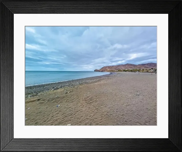 Framed Print : Aerial drone view of Las Playitas fishing town and the beach, Fuerteventura, Canary Islands, Spain Framed Print : Aerial drone view of Las Playitas fishing town and the beach, Fuerteventura, Canary Islands, Spain