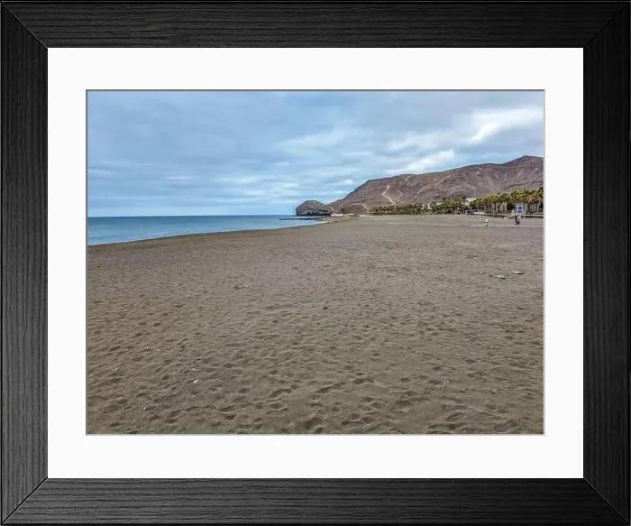 Framed Print : Aerial drone view of Las Playitas fishing town and the beach, Fuerteventura, Canary Islands, Spain Framed Print : Aerial drone view of Las Playitas fishing town and the beach, Fuerteventura, Canary Islands, Spain