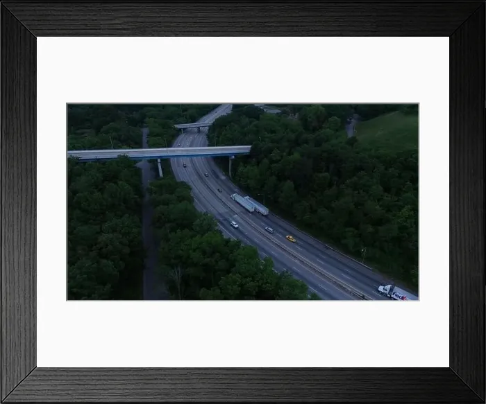 Framed Print : Heavy traffic flows along I-95 as night falls Framed Print : Heavy traffic flows along I-95 as night falls