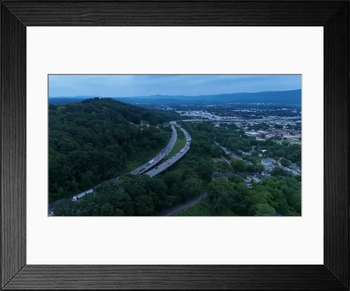 Framed Print : Heavy traffic flows along I-95 as night falls Framed Print : Heavy traffic flows along I-95 as night falls
