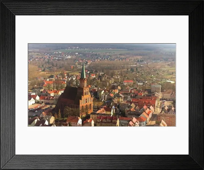 Framed Print : A drone captures Trzebiatów on a cloudy day Framed Print : A drone captures Trzebiatów on a cloudy day