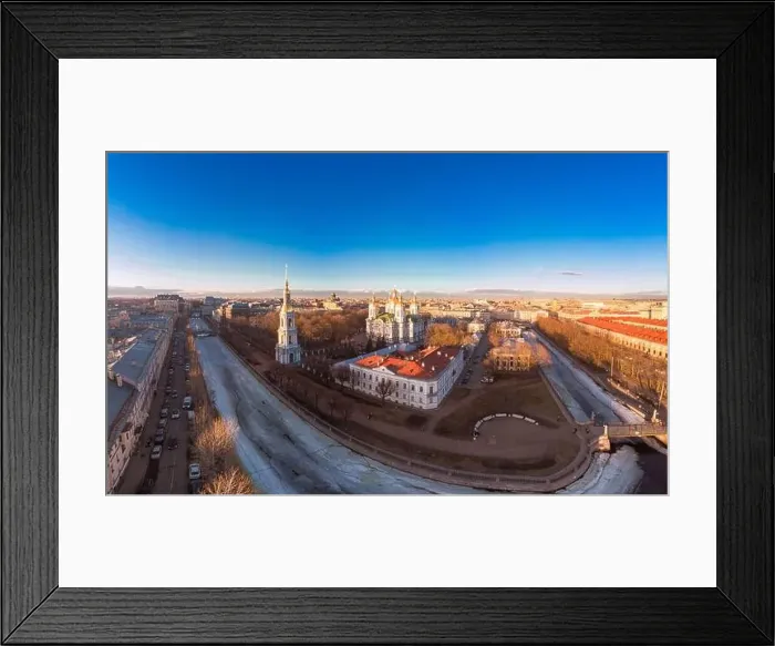 Framed Print : Aerial top view to St. Nicholas Naval Sea Cathedral Framed Print : Aerial top view to St. Nicholas Naval Sea Cathedral