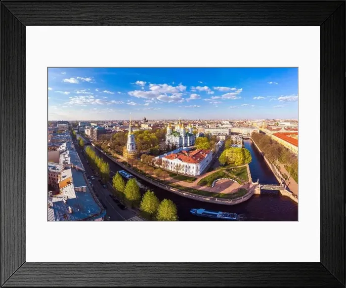 Framed Print : Aerial top view to St. Nicholas Naval Sea Cathedral Framed Print : Aerial top view to St. Nicholas Naval Sea Cathedral
