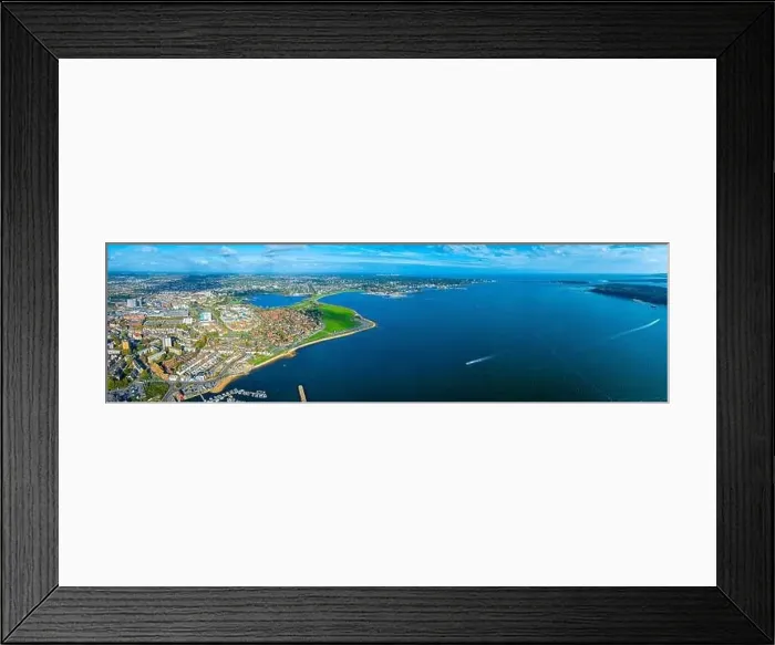 Framed Print : Aerial view of Poole, a coastal town in Dorset Framed Print : Aerial view of Poole, a coastal town in Dorset