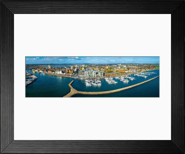 Framed Print : Aerial view of Poole, a coastal town in Dorset Framed Print : Aerial view of Poole, a coastal town in Dorset