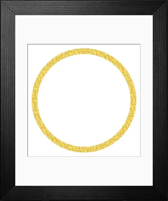 Framed Print : Golden circle glitter frame. Vector Illustration Framed Print : Golden circle glitter frame. Vector Illustration