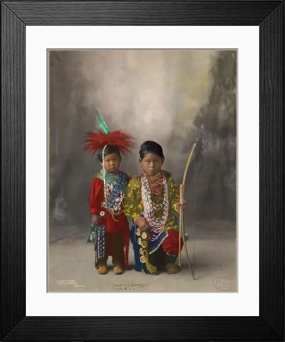 Framed Print : Two Little Braves, Sac & Fox, Indians of North America Framed Print : Two Little Braves, Sac & Fox, Indians of North America
