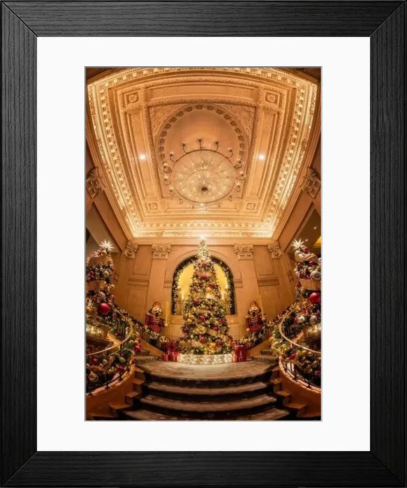 Framed Print : Peninsula Hotel NYC - NYC Christmas facade Framed Print : Peninsula Hotel NYC - NYC Christmas facade