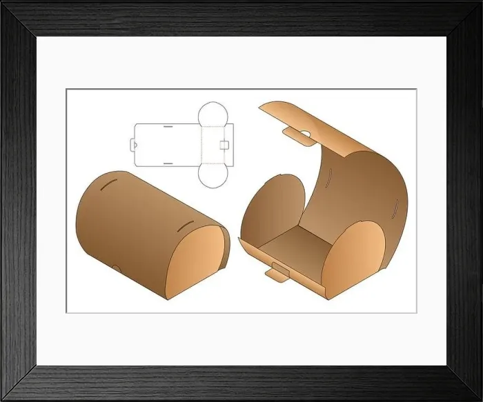 Framed Print : Box packaging die cut template design. 3d mock-up Framed Print : Box packaging die cut template design. 3d mock-up