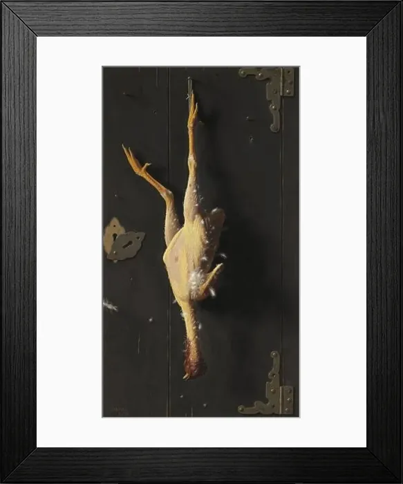 Framed Print : For Sunday's Dinner, 1888. A plucked chicken Framed Print : For Sunday's Dinner, 1888. A plucked chicken