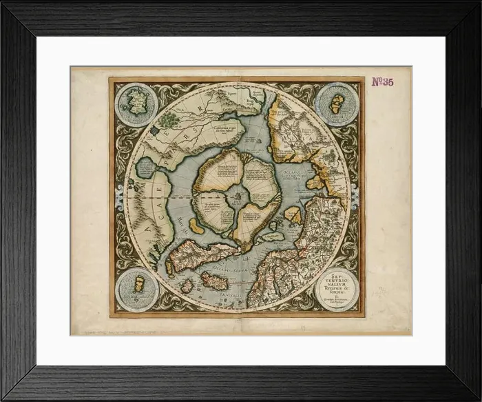 Framed Print : Septentrionalium terrarum descriptio Framed Print : Septentrionalium terrarum descriptio