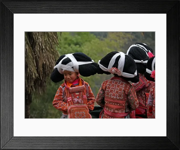 Framed Print : Miao ethnicity in Guizhou China