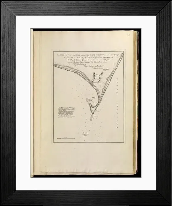 Framed Print : A survey of the coast about Cape Lookout in North Carolina Framed Print : A survey of the coast about Cape Lookout in North Carolina