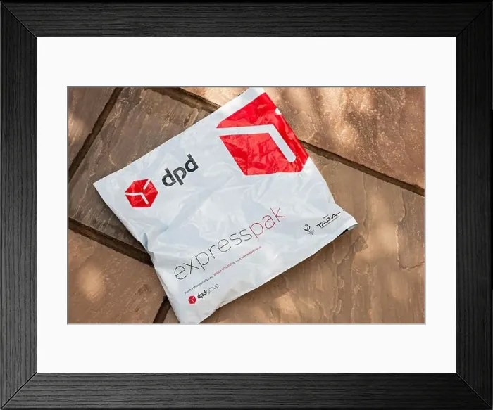 Framed Print : DPD expresspak package Framed Print : DPD expresspak package