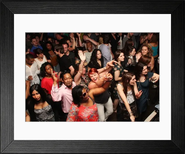 Framed Print : People are dancing in a night club in London Framed Print : People are dancing in a night club in London