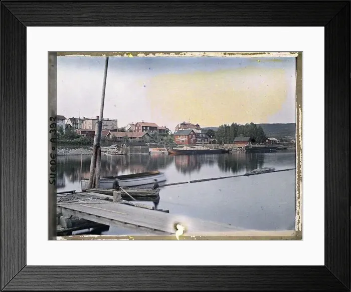 Framed Print : Leksands Noret, Suède Vue du Port Framed Print : Leksands Noret, Suède Vue du Port