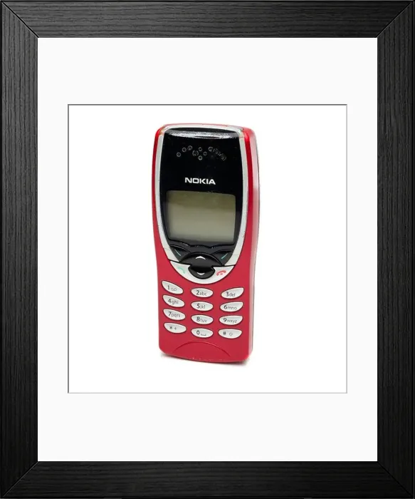 Framed Print : Old Nokia mobile phone isolated on white background Framed Print : Old Nokia mobile phone isolated on white background