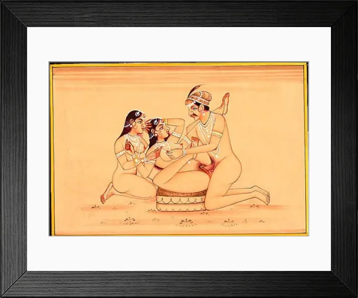 Framed Print : Kama Sutra Illustration. 19th Century?. Unknown 334 KamaSutra43 Framed Print : Kama Sutra Illustration. 19th Century?. Unknown 334 KamaSutra43
