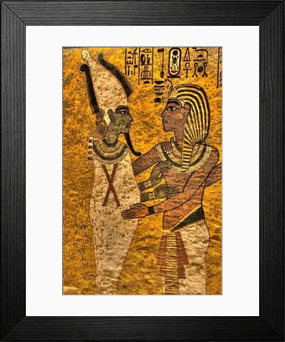Framed Print : King Tut with Goddess Osiris, Tomb of Tutankhamun Framed Print : King Tut with Goddess Osiris, Tomb of Tutankhamun