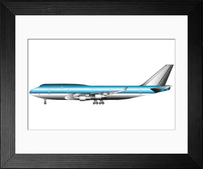 Framed Print : Detailed side view of large passenger airplane Boeing 747 Framed Print : Detailed side view of large passenger airplane Boeing 747