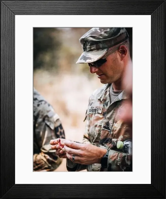 Framed Print : U.S. Army 1st Sgt. Joshua Gardner Framed Print : U.S. Army 1st Sgt. Joshua Gardner
