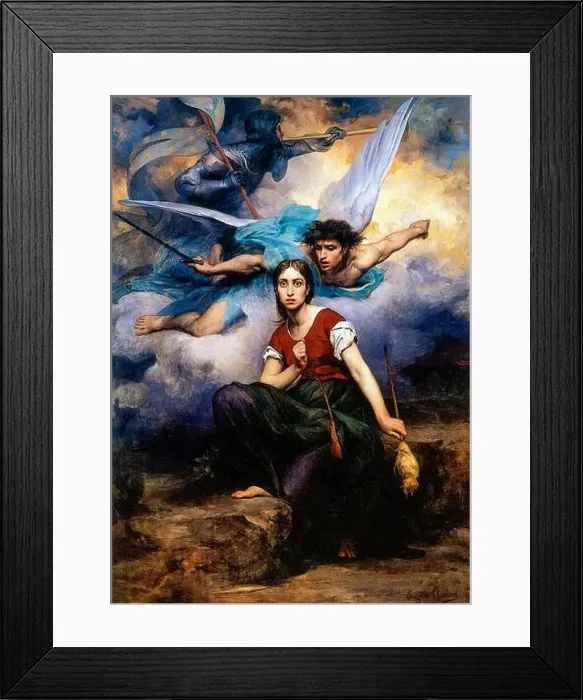Framed Print : Joan of Arc listening to the voices - Eugene Romain Thirion, 1876 painting Framed Print : Joan of Arc listening to the voices - Eugene Romain Thirion, 1876 painting