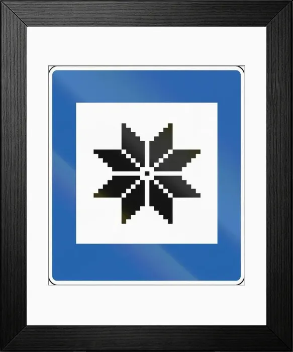 Framed Print : An Icelandic service road sign - Handicrafts Framed Print : An Icelandic service road sign - Handicrafts