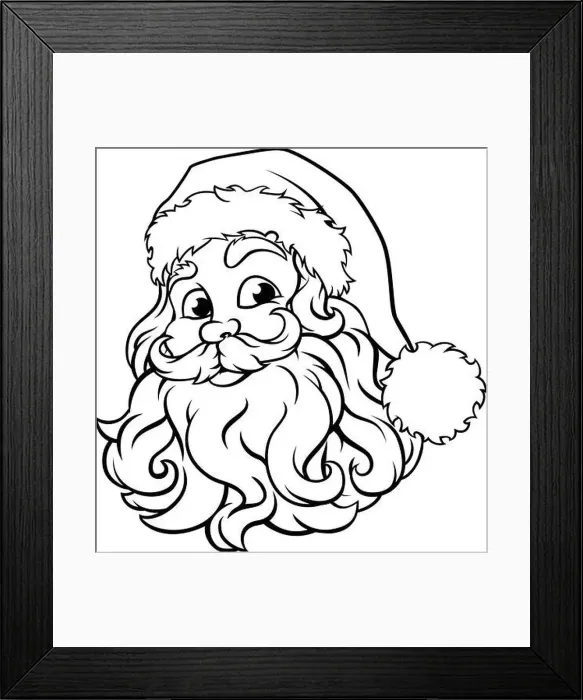 Framed Print : Santa Claus Christmas Illustration Framed Print : Santa Claus Christmas Illustration
