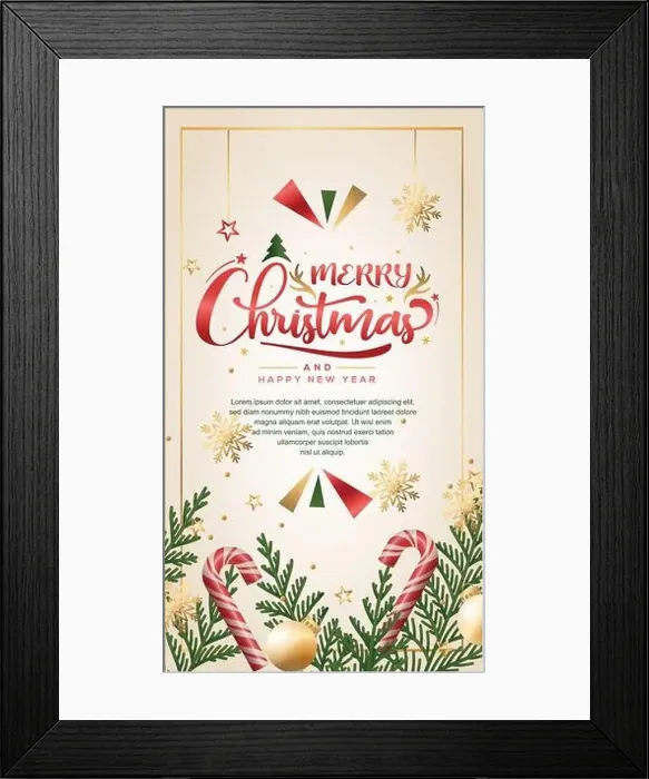 Framed Print : merry christmas greeting card with christmas tree Framed Print : merry christmas greeting card with christmas tree