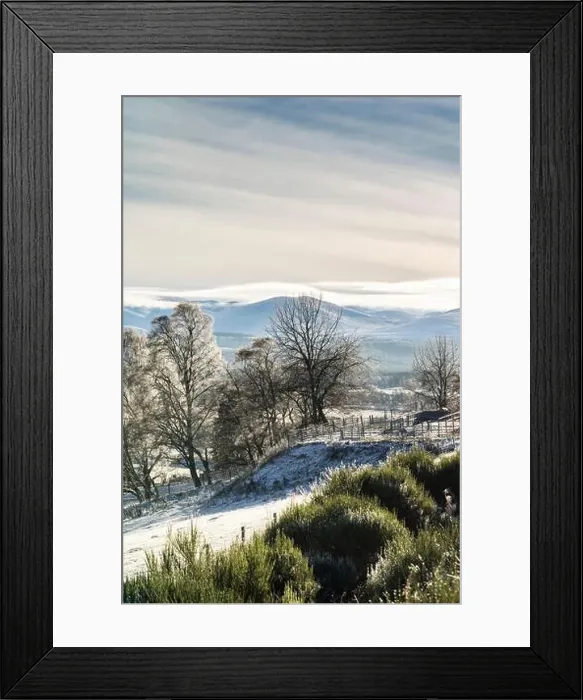 Framed Print : Abernethy View to Cairngorms in Scotland Framed Print : Abernethy View to Cairngorms in Scotland