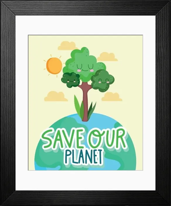 Framed Print : save our planet poster Framed Print : save our planet poster