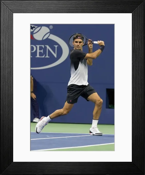 Framed Print : Roger Federer (SWI) competing at the 2017 US Open Tennis Championships Framed Print : Roger Federer (SWI) competing at the 2017 US Open Tennis Championships
