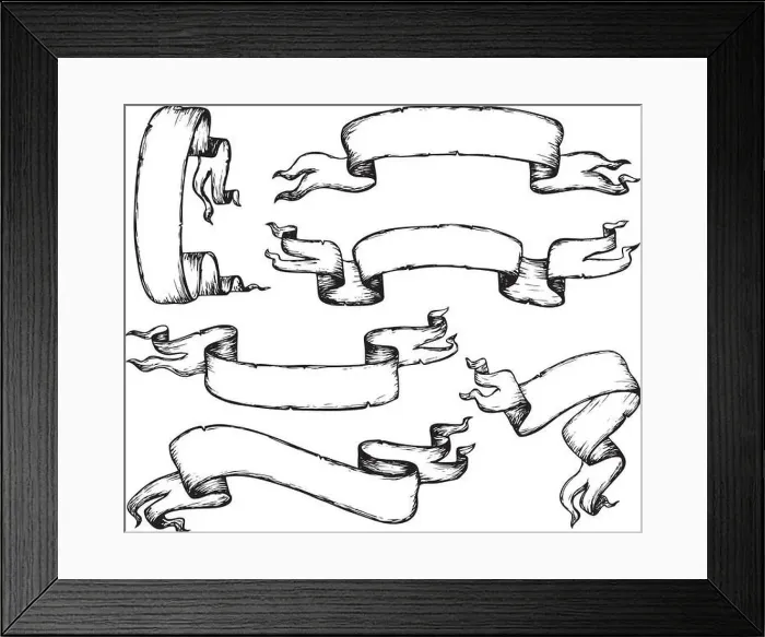 Framed Print : Vintage banners collection 1 Framed Print : Vintage banners collection 1